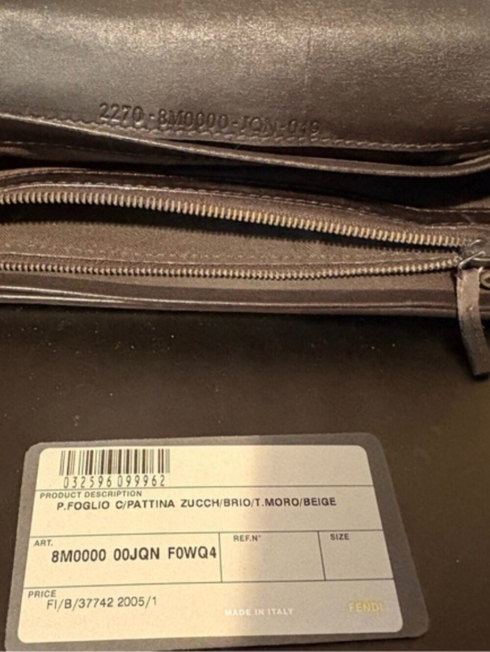 Fendi Wallet w/COA - Picture 4 of 8